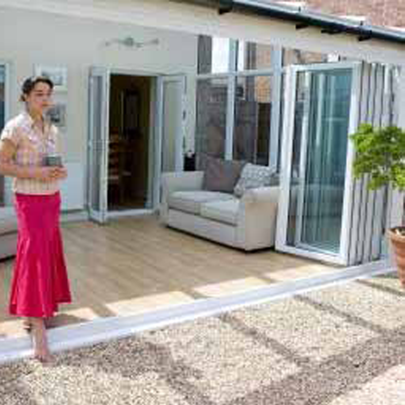 White Bi-fold doors